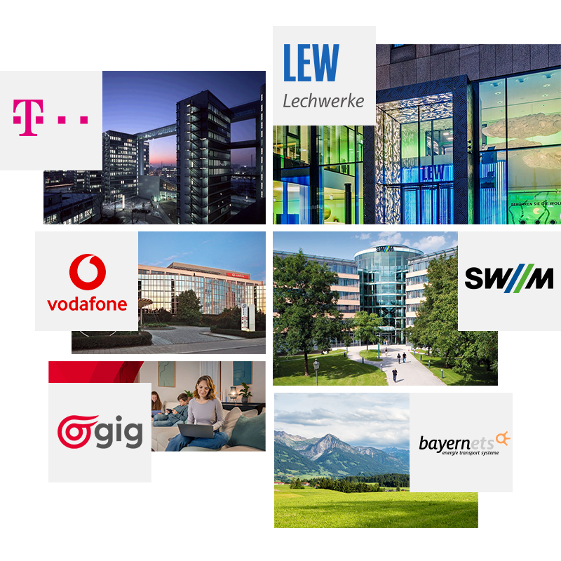 Referenzen der Glasfasertechnik München